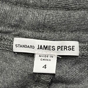 James Perse Men Jogger Sweatpant Gray Cotton Poly Luxury Performance Pull on Sz4